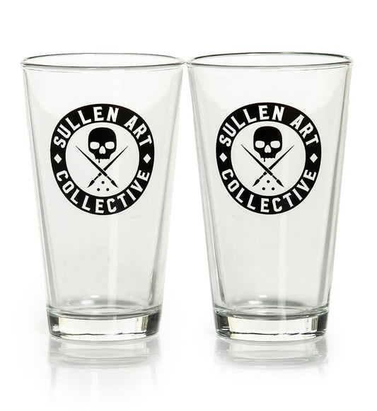 Badge Beer Glass Set of 2 - Sullen Clothing